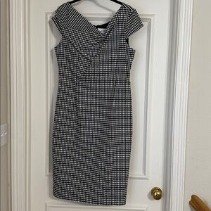 Joseph Ribkoff Monochrome Checkered Dress